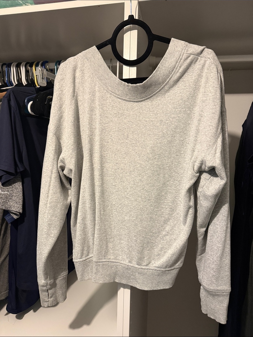 Classic Grey Crewneck Women's Sweater